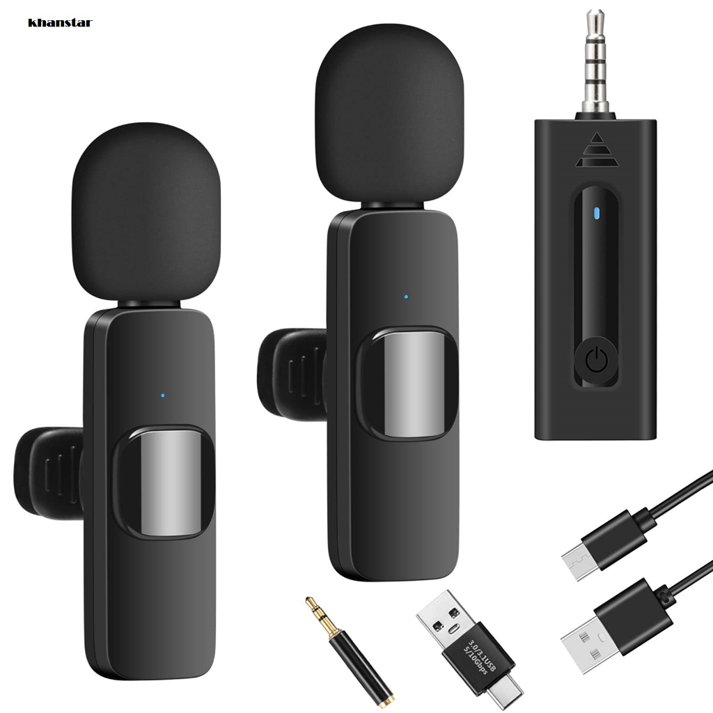 K8 Wireless Microphone Universal Plug Play Mini Collar Clip Microphone ...