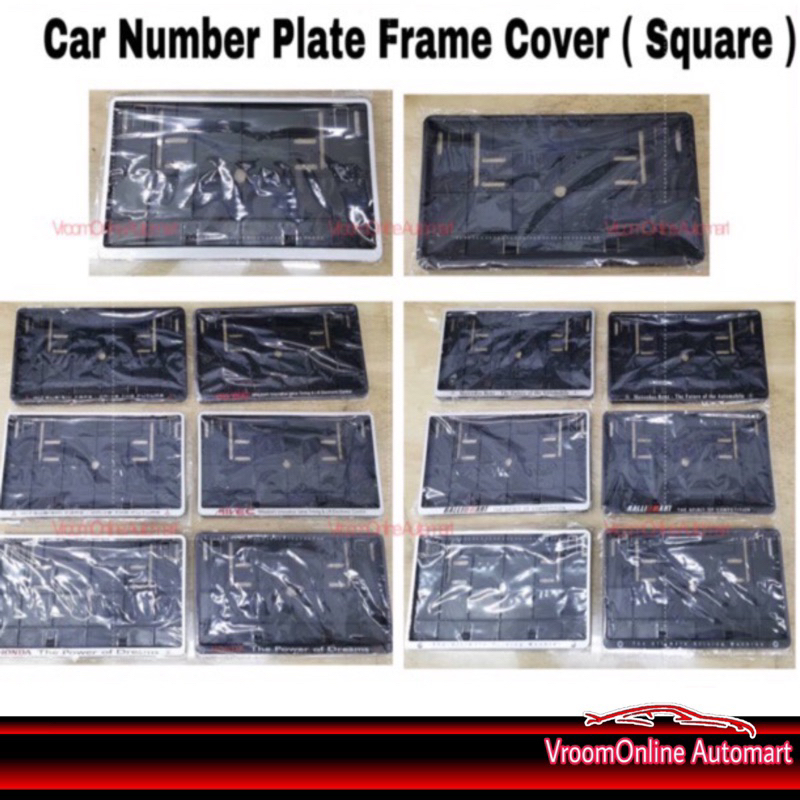 Universal Car number Plate License Frame Cover ( Square ) | Shopee Malaysia