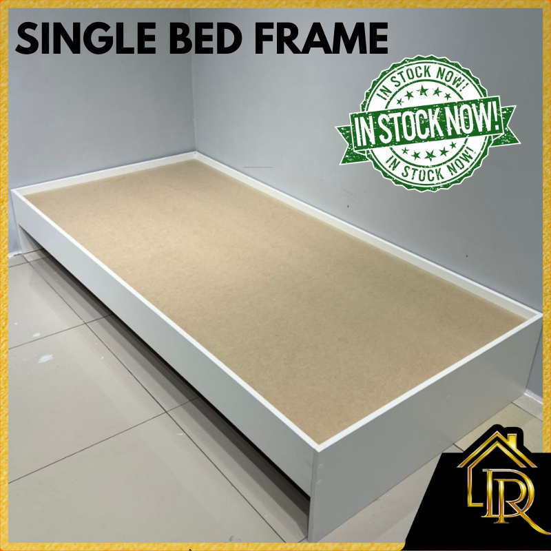 DR White Single Bed Frame Katil Single Bujang Rangka Single Murah Cheap