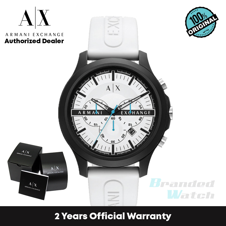 [Official Warranty] Armani Exchange AX2435 Men's Chronograph White ...