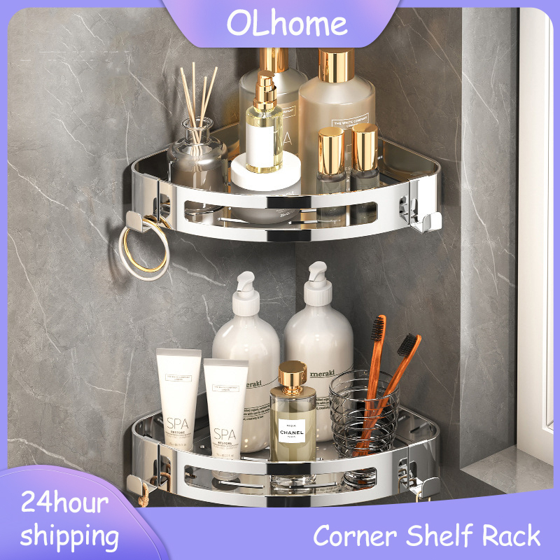 Corner Shelf Bathroom Rack Stainless Steel Corner Rack Kitchen Storage ...