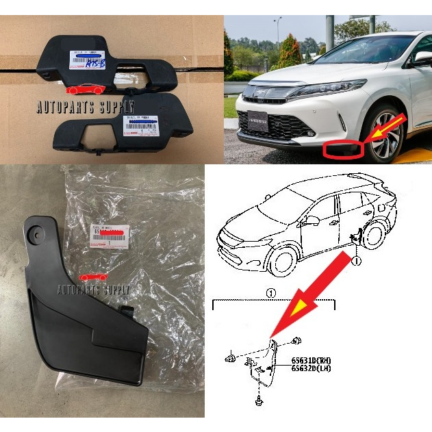 Original Toyota Harrier Zsu Xu Asu Front Rear Mud