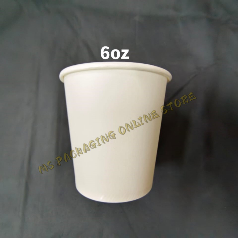 6oz Paper Cup ( 177ml ) Disposable Paper Drinking Cup / Plain Paper Cup ...