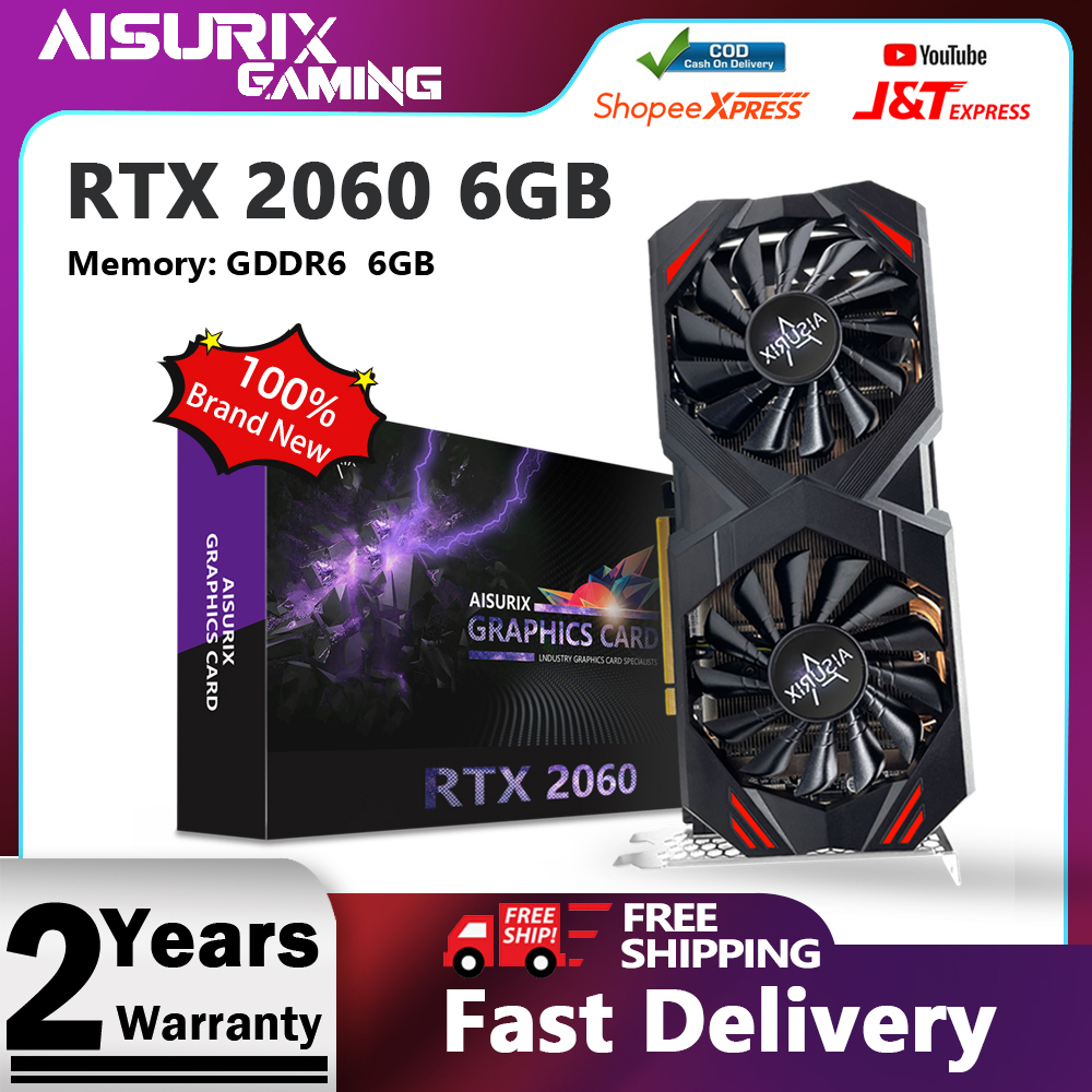 AISURIX RTX2060 6GB Graphics Card Computer GPU Video Card Gaming Design
