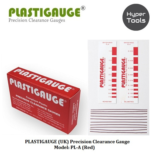 PLASTIGAUGE (UK) Precision Clearance Gauge - Model: PL-A/ PL-B/ PL-C/ PL-D/  PL-E/ PL-X (5 or 10 gauges per pack) PL-A (Red)