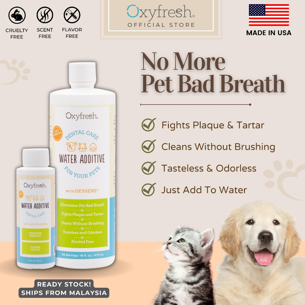 Oxyfresh Pet Water Additive (100ml/473ml) Add To Cat Water Fountain