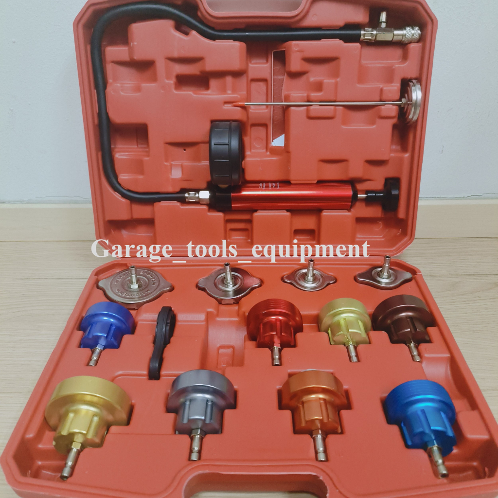 XR Tools 15Pcs Radiator Pressure Tester Set Water Tank Leak Detector