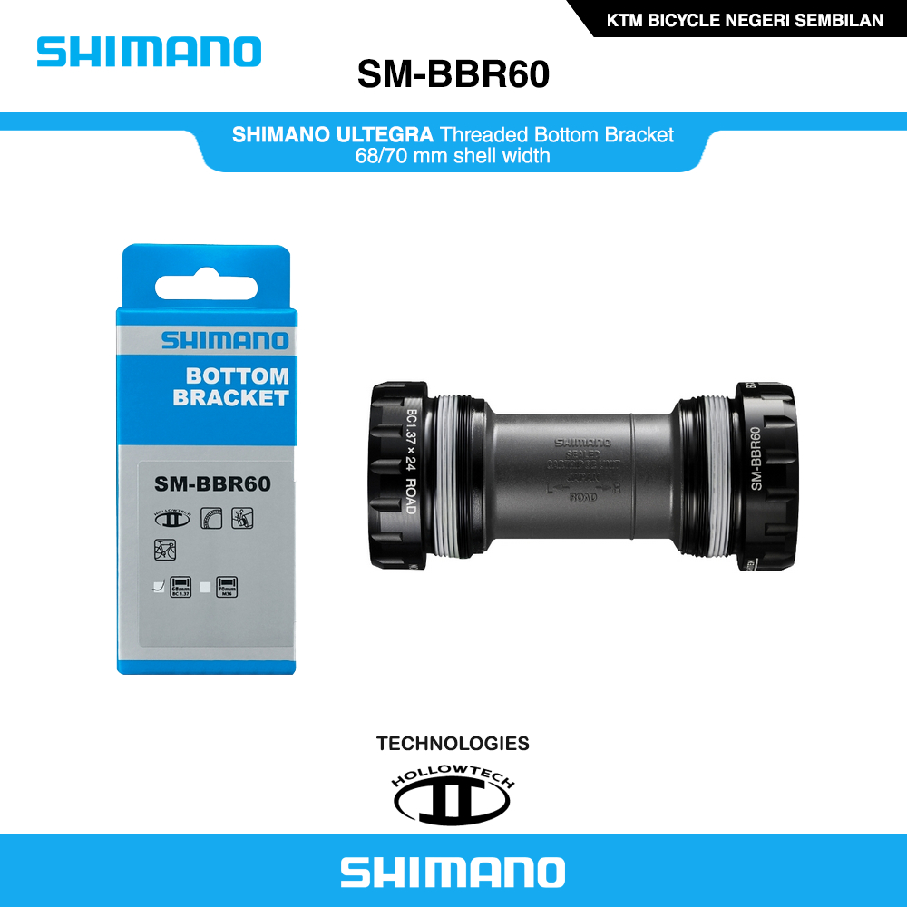 SHIMANO ULTEGRA Threaded Bottom Bracket 68/70 Mm Shell Width SM-BBR60 ...