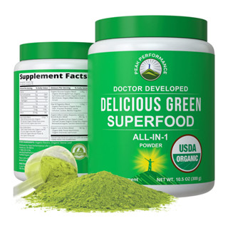 Peak Performance Organic Greens Superfood Powder. Best Tasting Super Greens Powder with 25 Organic Ingredients for Max Shopee Malaysia