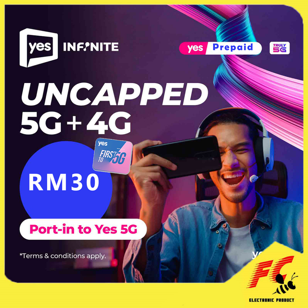 Yes 5G Simcard Prepaid FT5G (NO FUP) Unlimited Data Included PlanSim