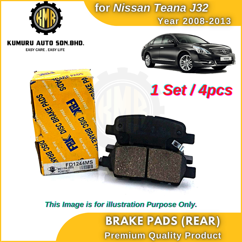 Asianautos Full Ceramic Brake Pads – Front & Rear – For Nissan Murano 2003-2012