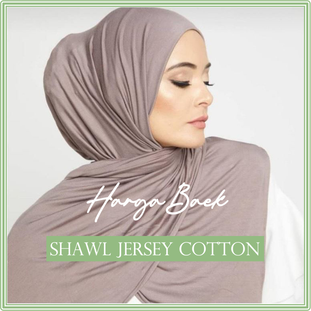 Jersey Shawl Premium Cotton - Tudung Lazy Shawl, Ironless, Hijab, Shawl ...