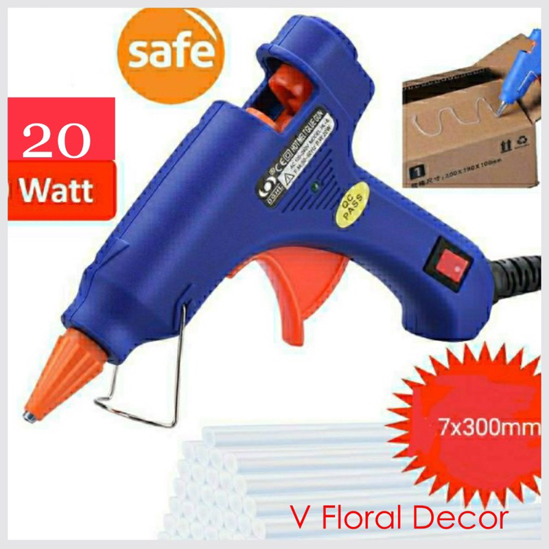 [ READY STOCK] Glue Gun, Hot Melt Glue Gun 20w / 7mm Glue Stick
