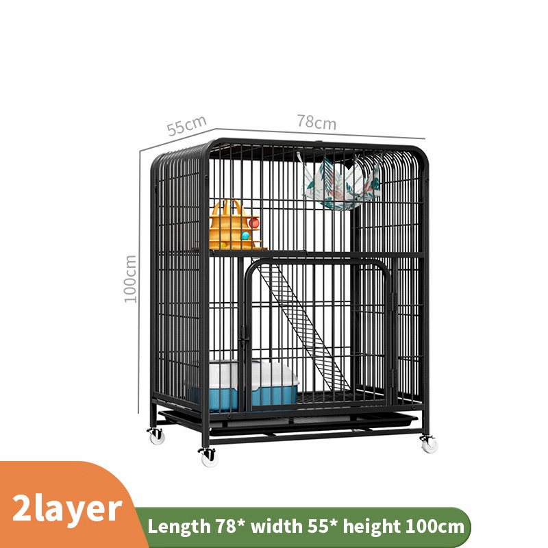 Mobile Cat Cage Large Sangkar Kucing Besar 2 3 Tingkat 4 Level Pets