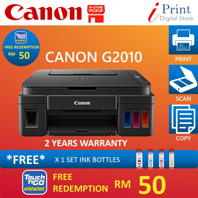 CANON PIXMA G2010 ALL IN ONE TANK PRINTER [ PRINT/SCAN/COPY] Shopee