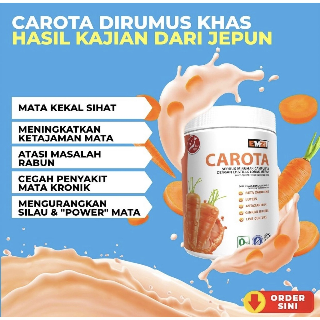 NEW PACKAGING Carota Carrot susu EMZI sesuai untuk mata rabun silau