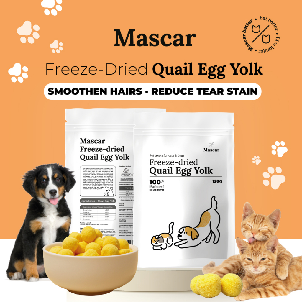 Picture of Mascar Freeze Dried Quail Egg Yolk (120G) / (Dry) Cat Food/ Dog Food ...