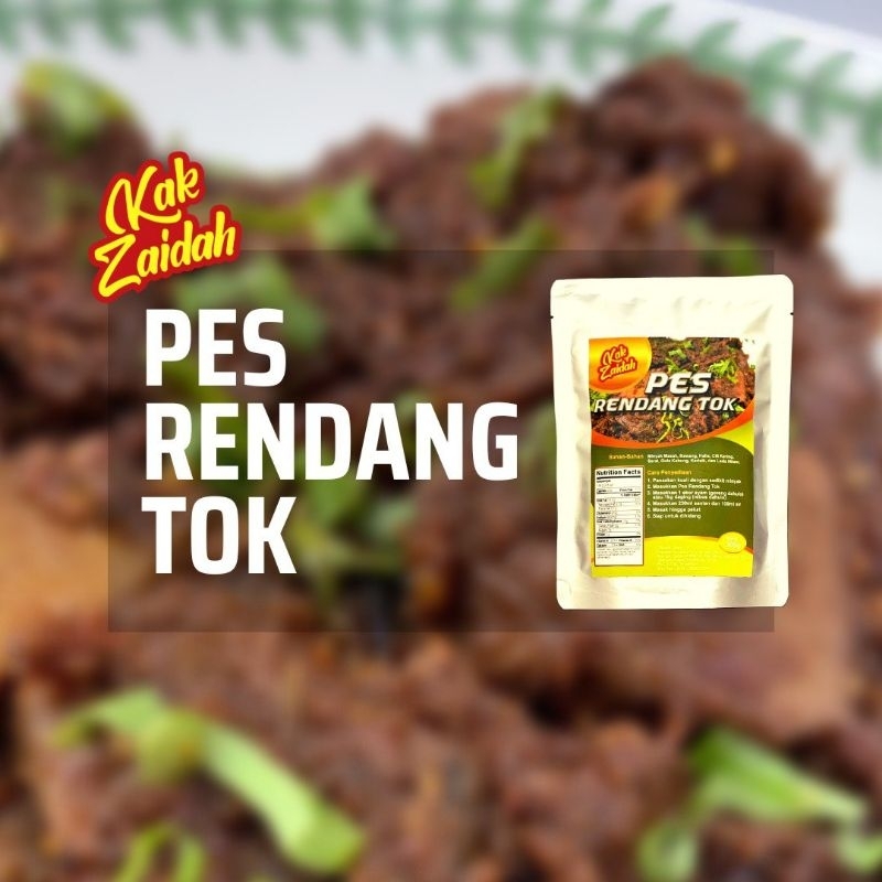 Zaidah Ibrahim Food|Pes Lauk|Ready To Cook|Rendang Tok|300g | Shopee ...