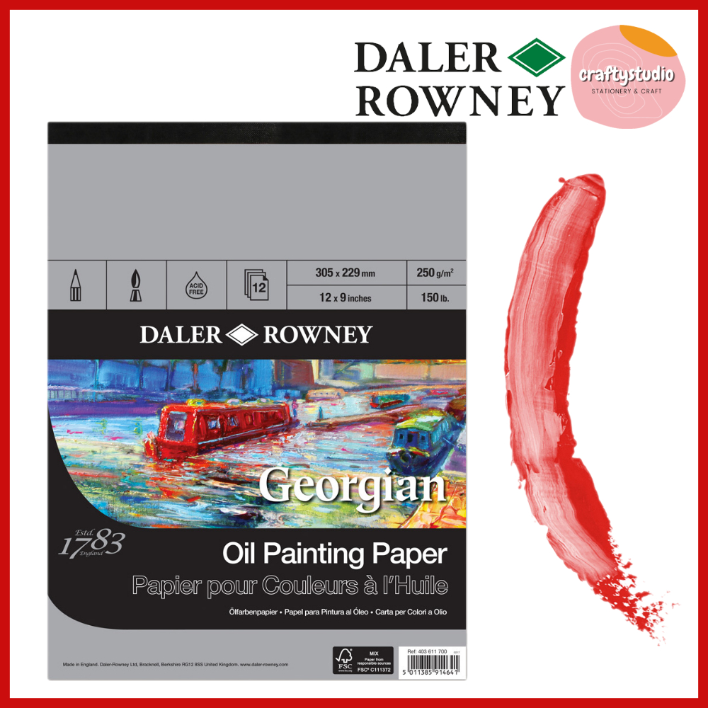 12 sheets Daler Rowney Oil Paper, Oil Painting Paper Shopee