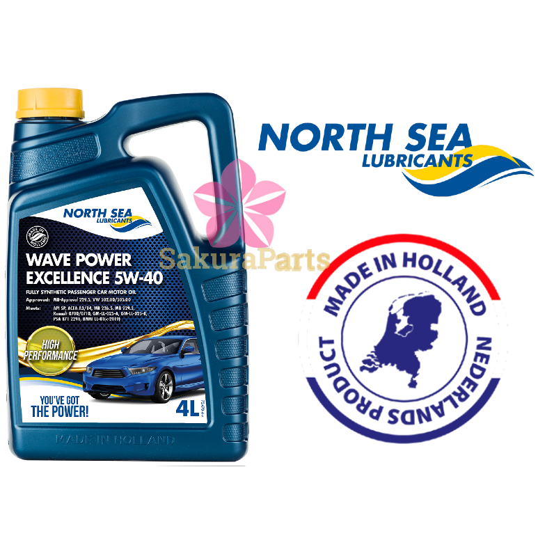 (MADE IN HOLLAND) NORTH SEA Lubricant 5W40 WAVE POWER EXCELLENCE Fully ...