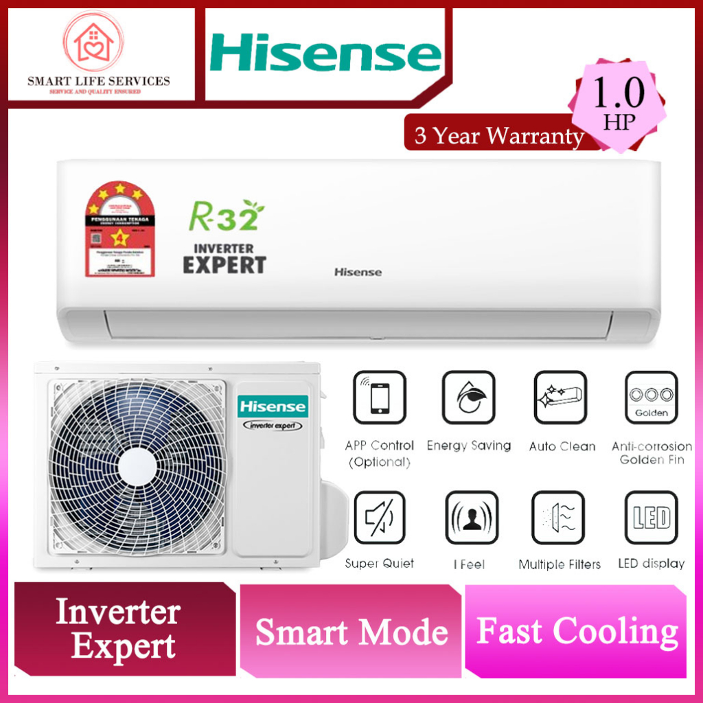 Hisense 10hp 25hp R32 Inverter And Non Inverter Expert Air Conditioner Aircond 空调 冷气 Shopee 1852