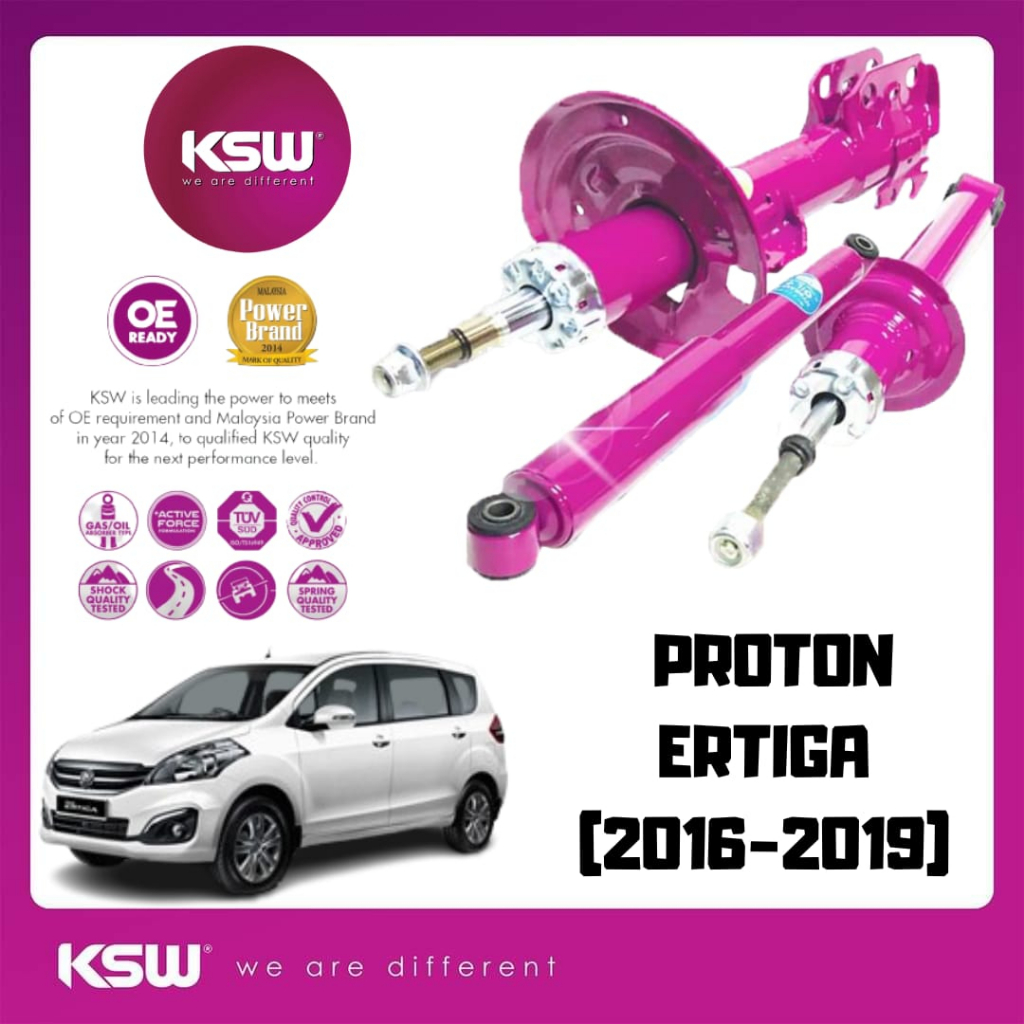 🔥Ksw Shock Absorber[Gas]PROTON ERTIGA[20162019]Front&rear Shopee