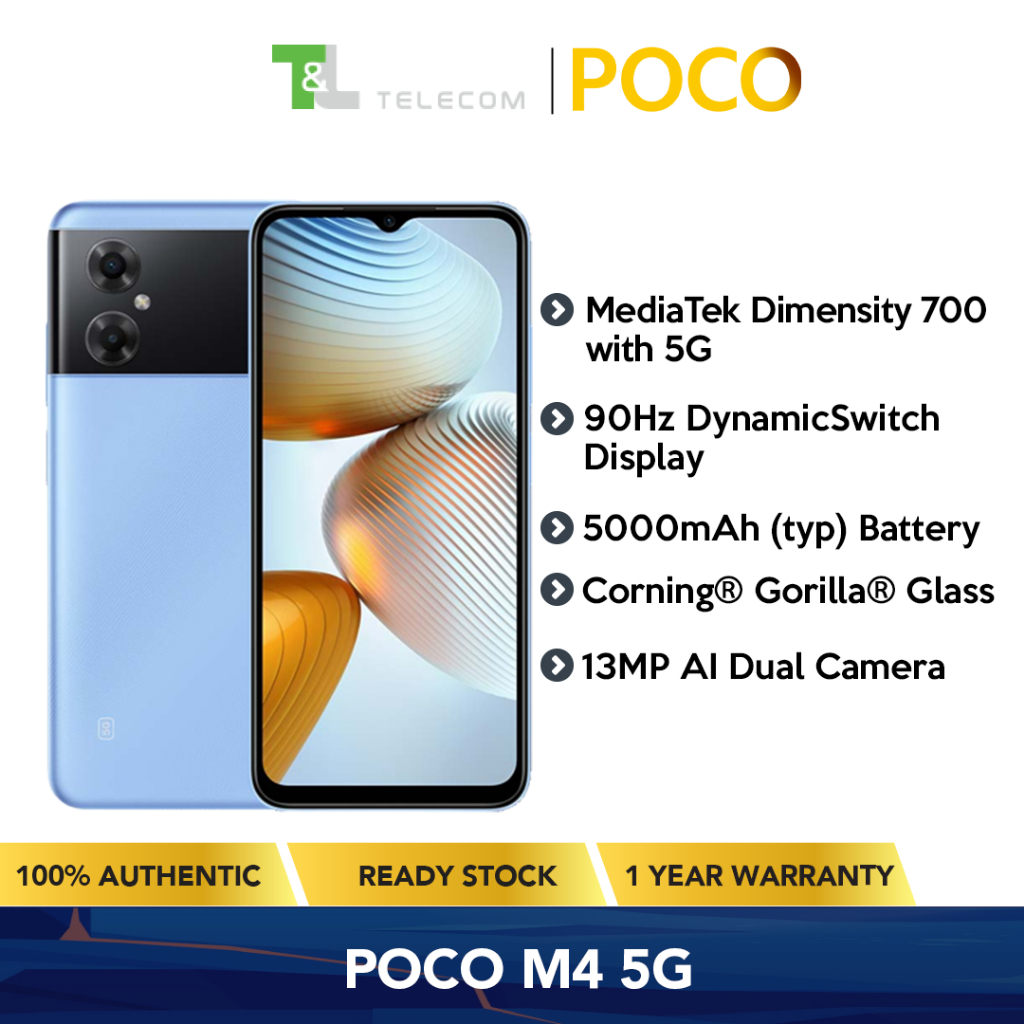 Global Version POCO M4 5G Smartphone 64GB / 128GB Dimensity 700 Octa Core  90Hz 6.58 DotDrop Display