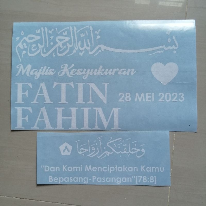 sticker cermin untuk majlis perkahwinan & lain2 majlis | Shopee Malaysia