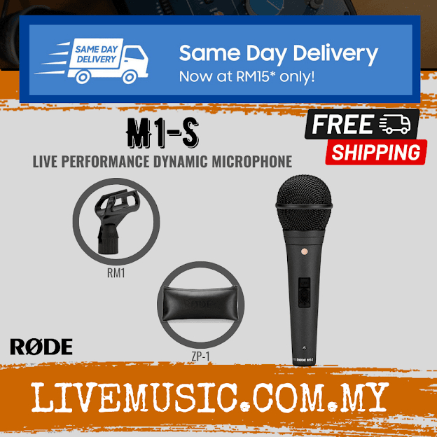 Rode M1-S Live Dynamic Vocal Microphone with On/Off Switch (M1S ...