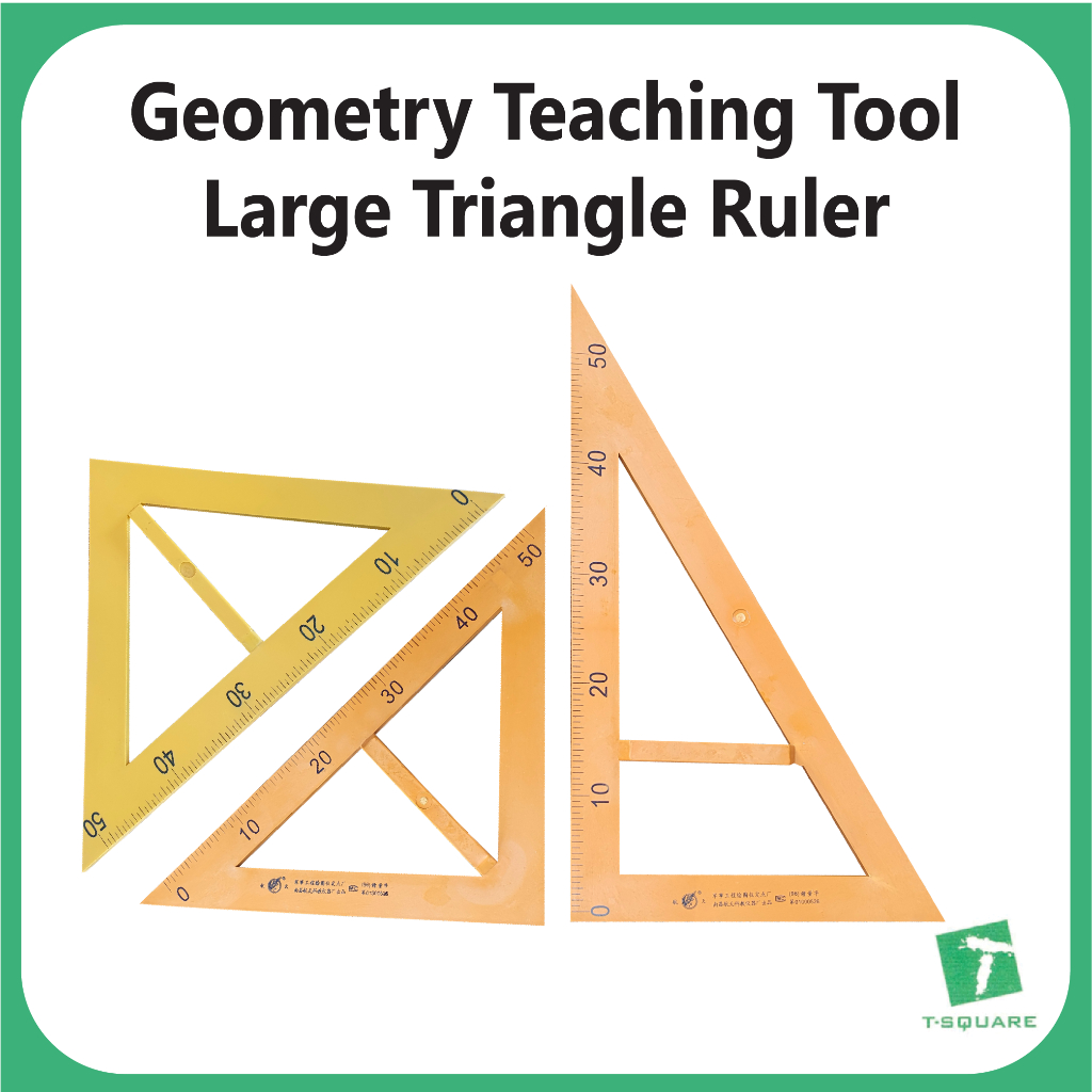 Geometry Teaching Tool Large Triangle Ruler Shopee Malaysia