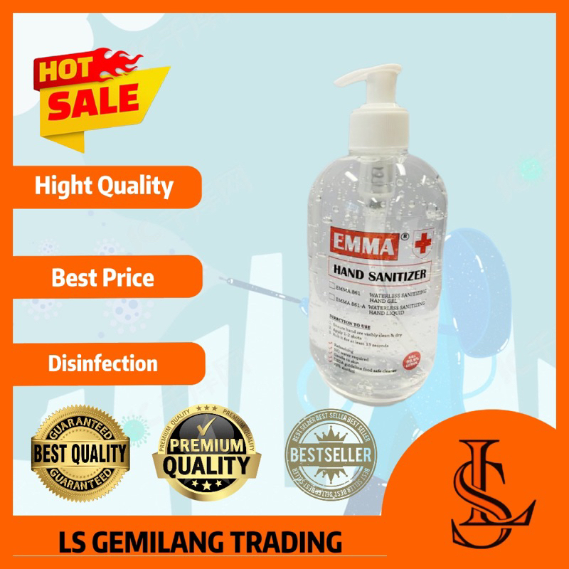 EMMA HAND SANITIZER 500ML (SIRIM)(GEL) | Shopee Malaysia