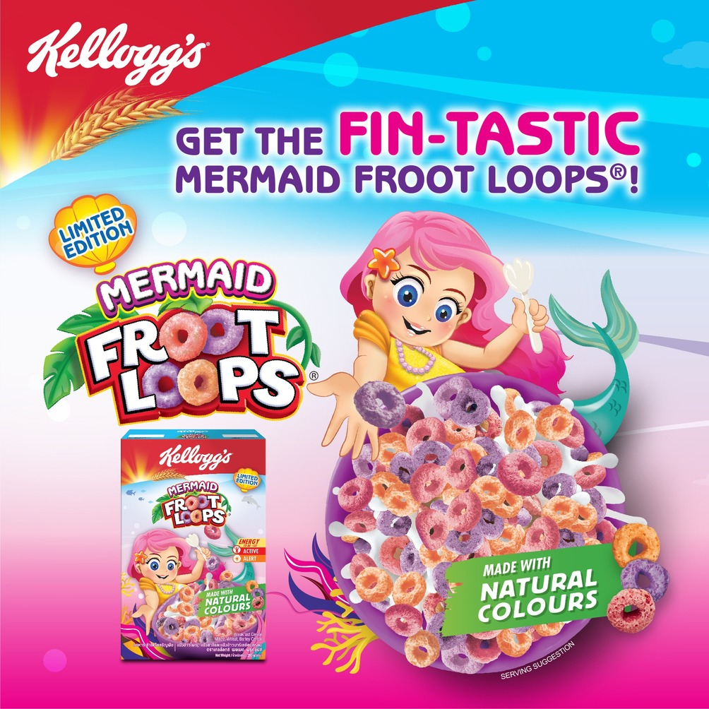 Kellogg's Mermaid / Unicorn / Dinosaur Froot Loops Cereal 285g | Shopee ...