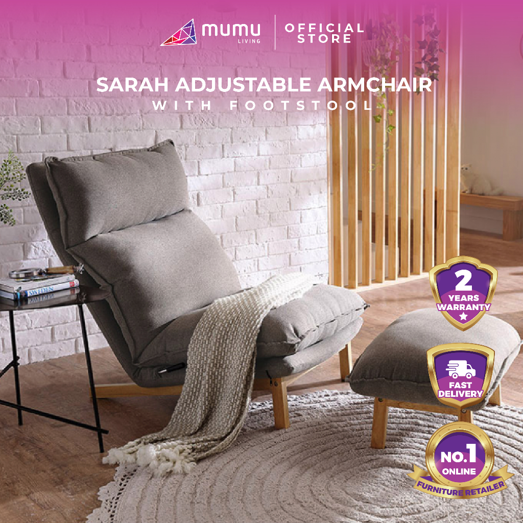 [MUMU Living] Sarah Adjustable Armchair with Footstool Adjustable Chair