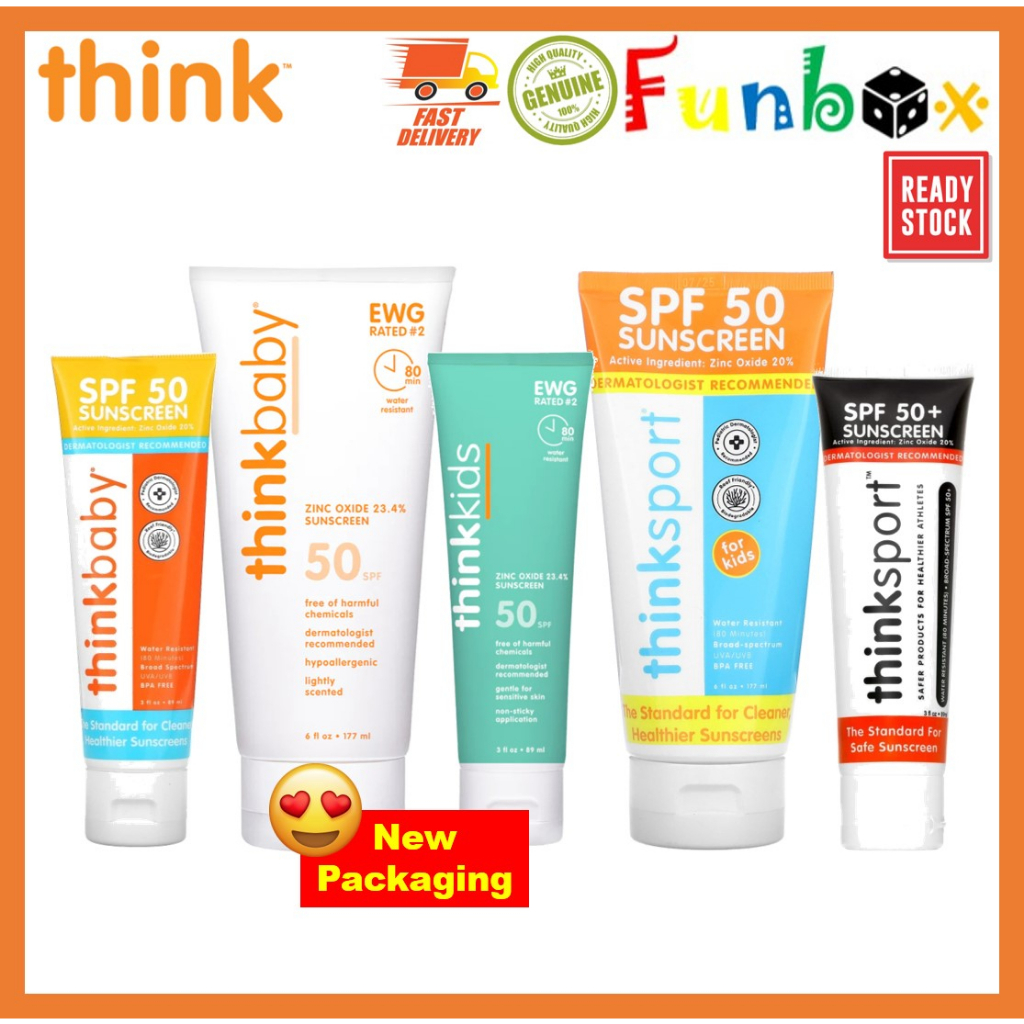 Think Thinksport Thinkkids Thinkbaby Sunscreen SPF 50 Water Resistant ...