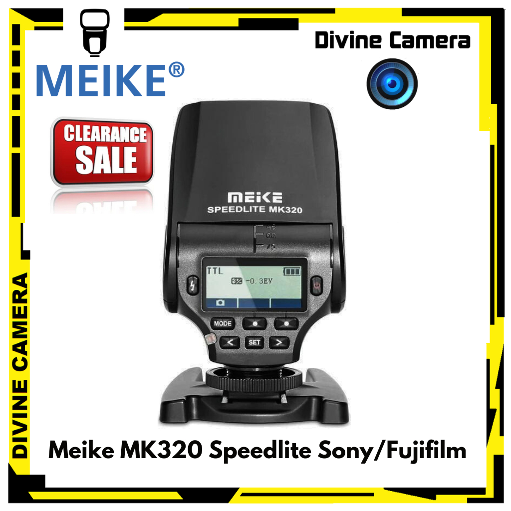Meike MK320 Mini TTL Speedlite Automatic Flash For Sony/Fujifilm ...
