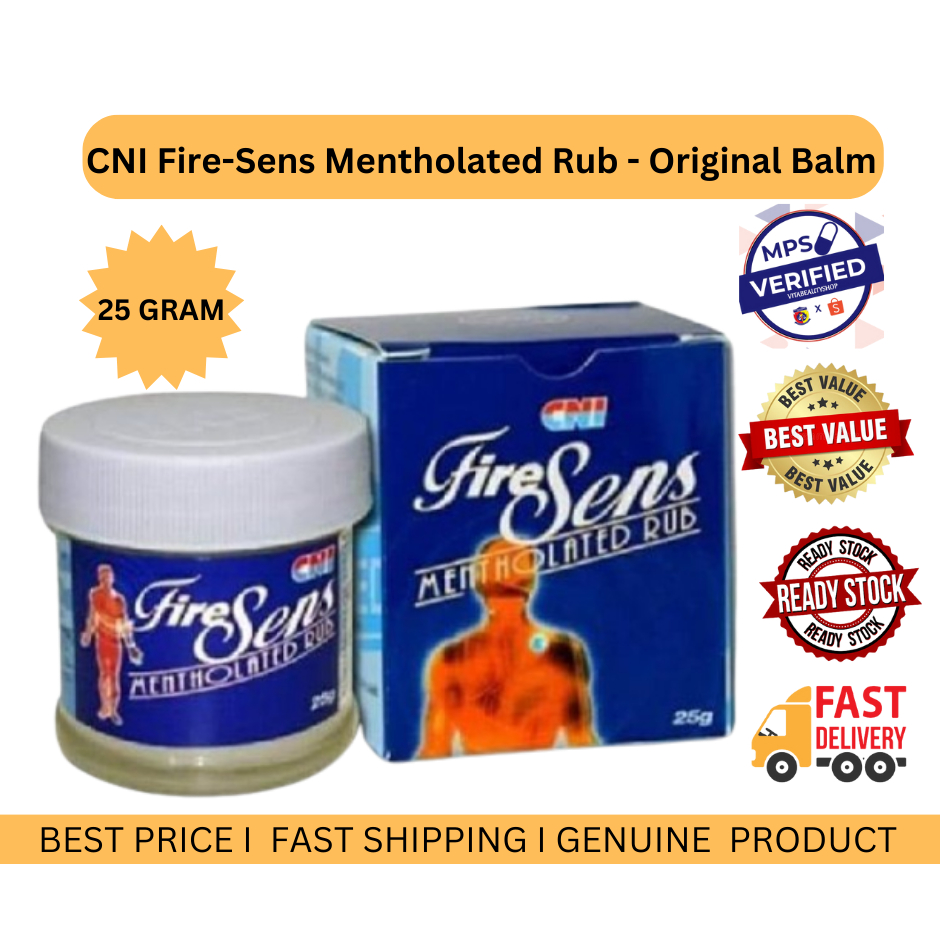 CNI Fire-Sens Mentholated Rub - Original Balm Since 2000 (25g) | Shopee ...
