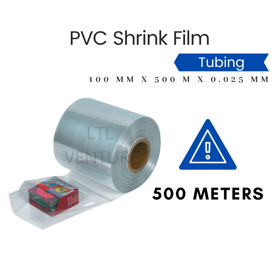 500 Meters PVC Shrink Film 100mm/10cm Plastic Sealer Packaging