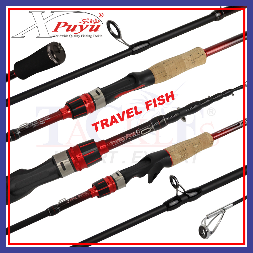 Xpuyu Travel Fish Fishing Rod Telescopic Portable Rod Spinning/Casting  (1.8m-2.1m) (Maxdrag 2.5-3.5kg)