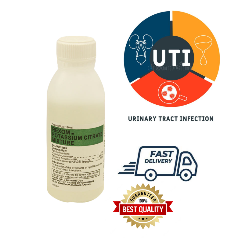 [Urinary Alkalizer/ Kencing Kotor/ UTI] REXOM Potassium Citrate 120ml