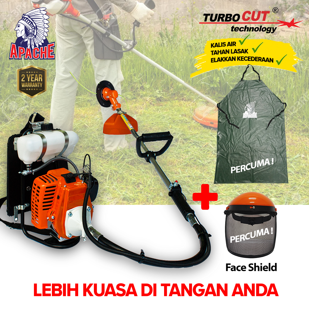 APACHE TurboCUT® WB728T Heavy Duty Backpack Brush Cutter 32.8cc 2