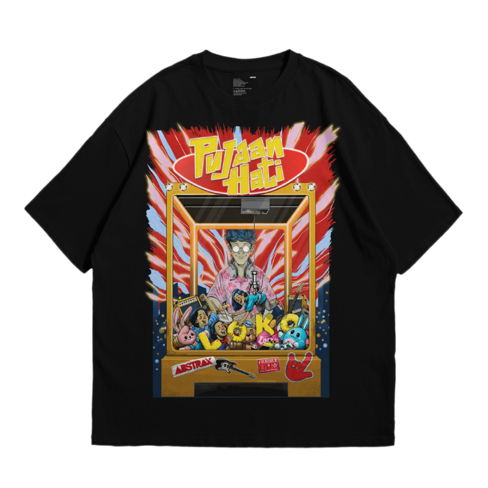 Abstrax X Loko Pujaan Hati Limited Edition Oversize T Shirt Black