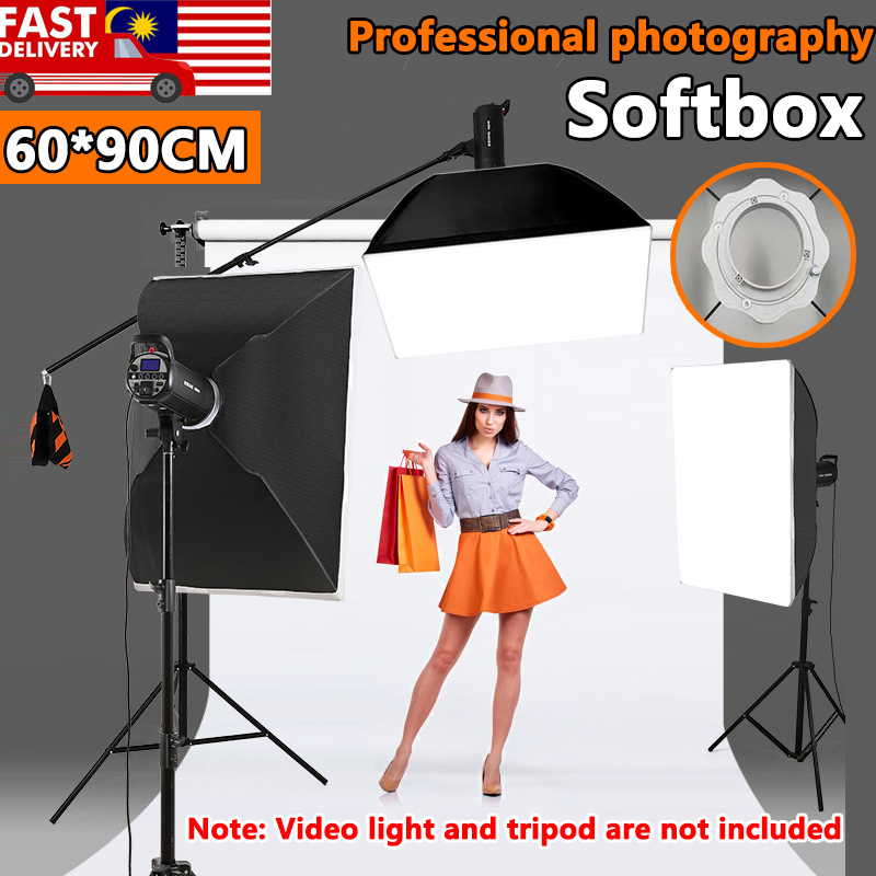 LED Photography Big Softbox Lighting Kits 60x90CM Light System soft