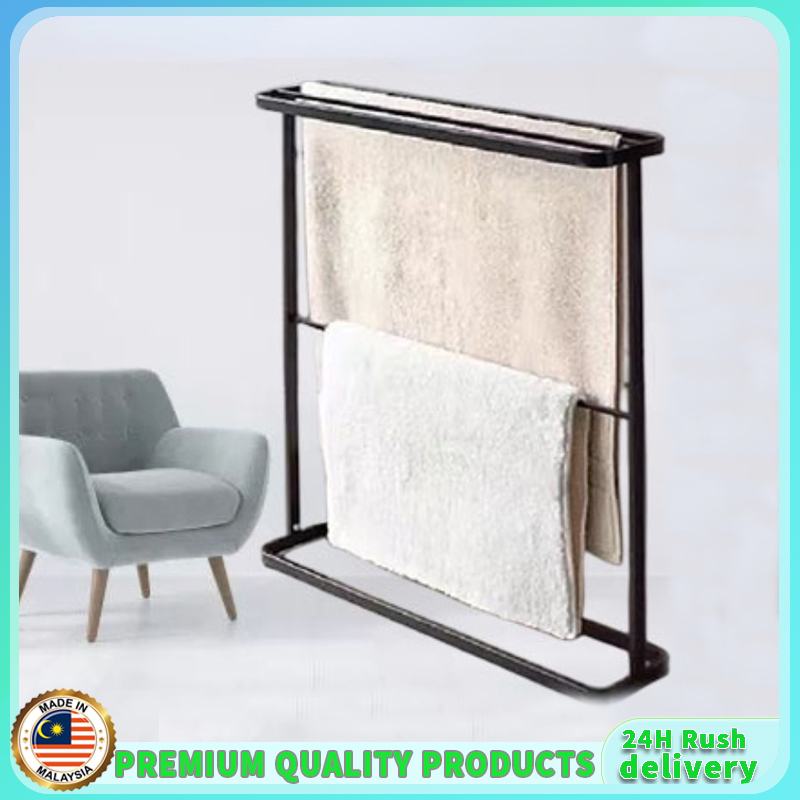 Towel Rack Stand Metal Floor Towel Rack Bathroom Towel Hanger Rack