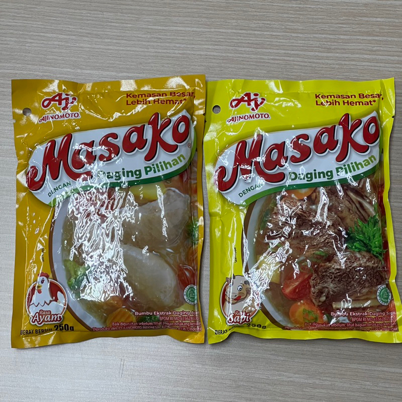 250g Ajinomoto Masako Dengan Daging Pilihan Rasa Ayam Sapi Bumbu