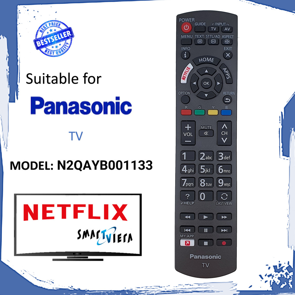 ORIGINAL PANASONIC TV Remote Control MODEL: N2QAYB001133 | Shopee Malaysia