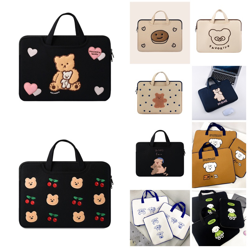 Ready Stock Cute Laptop bag Hand Carry Ipad bag 15/15.6Inch Poach