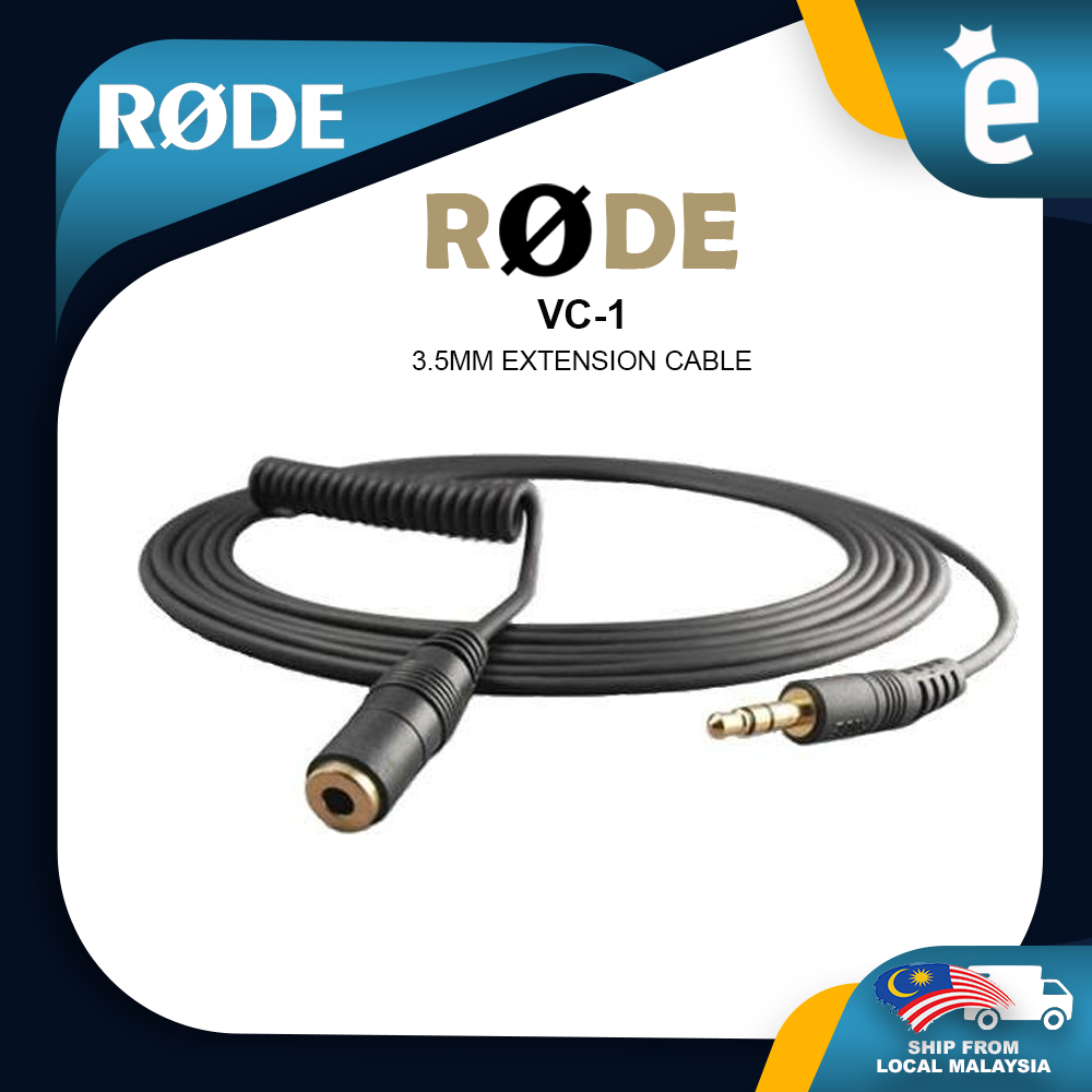 Rode VC1 3.5mm TRS Microphone Extension Cable for Cameras ( 3meter / 10