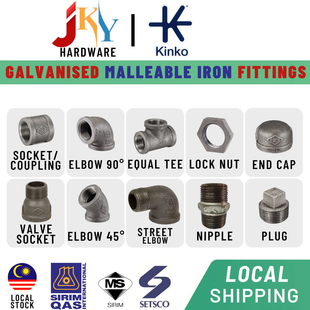 GI Fittings Galvanized Malleable Iron Besi 1/2
