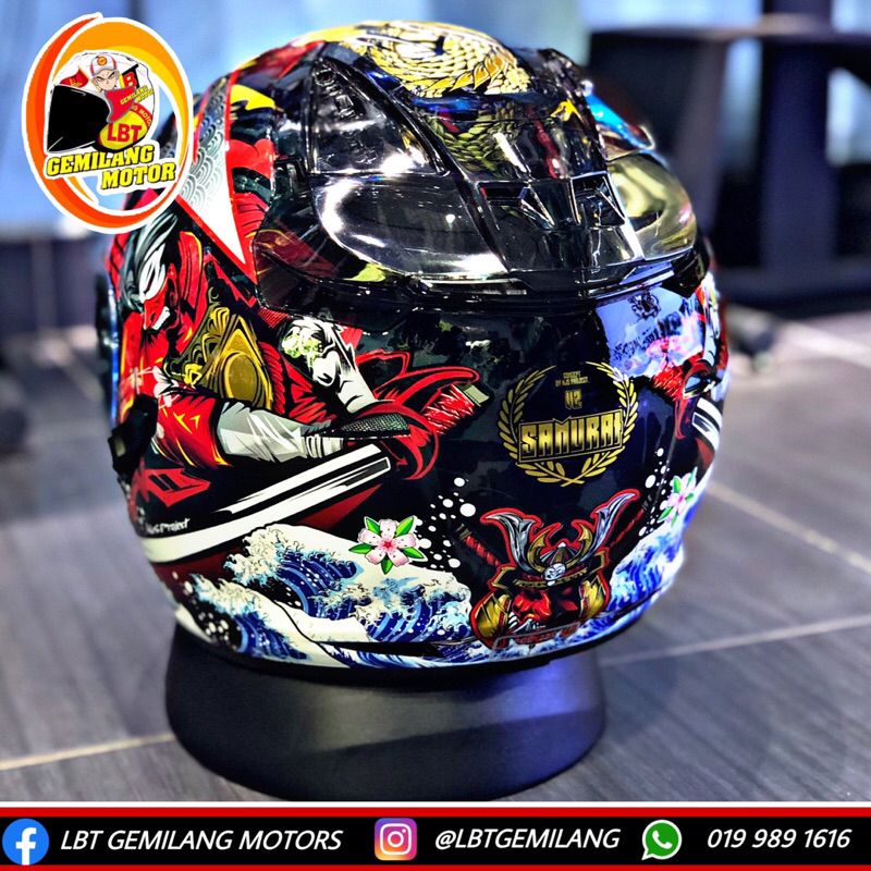 NHK Helmets R1 [SAMURAI V2] LIMITED EDITION Double Visor | Shopee Malaysia
