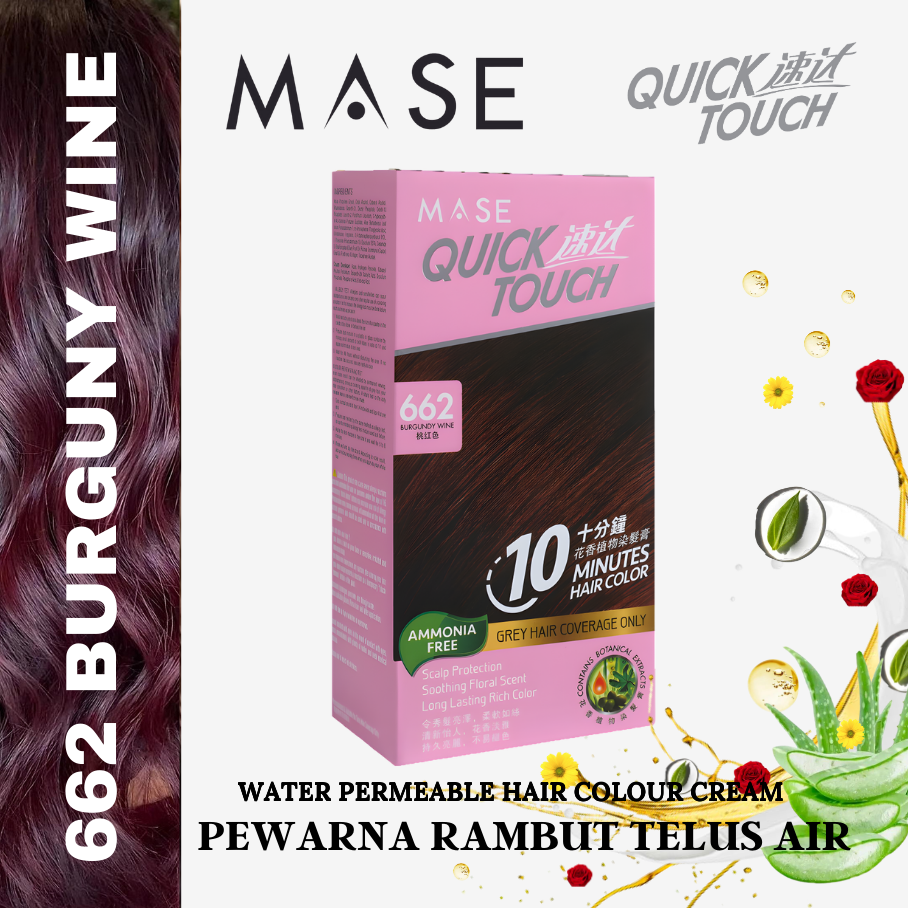 Quick Touch 10 Minit Pewarna Rambut 662 Wain Burgundy | 10 Minutes ...